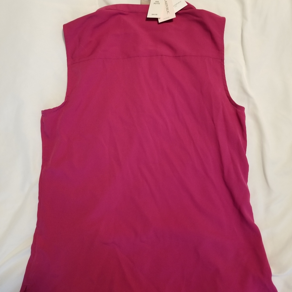 Banana Republic Pink Petite Sleeveless Blouse - Picture 5 of 8